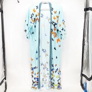 Butterfly Print Cover Cardigan bohemian Gypsy casual kimono duster